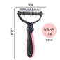 Professional 2-Sided Pet Deshedding Brush – Dog & Cat Dematting Comb | Undercoat Grooming Rake