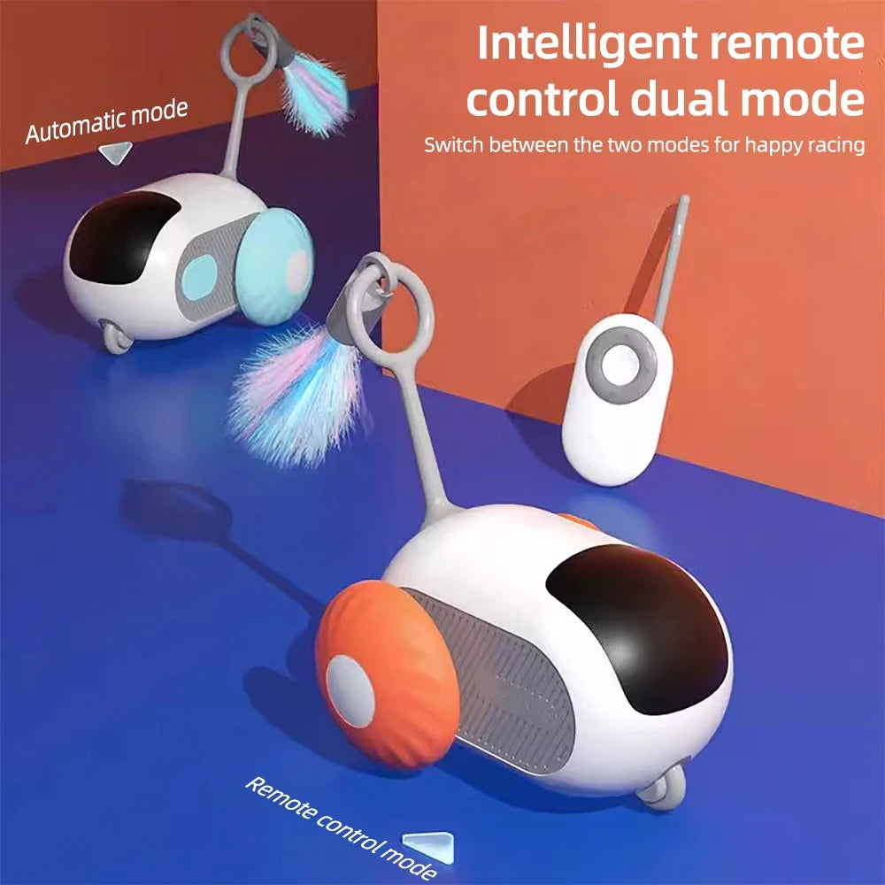 Smart Cat Toy Car – Automatic Moving & Remote-Controlled Interactive Toy for Cats