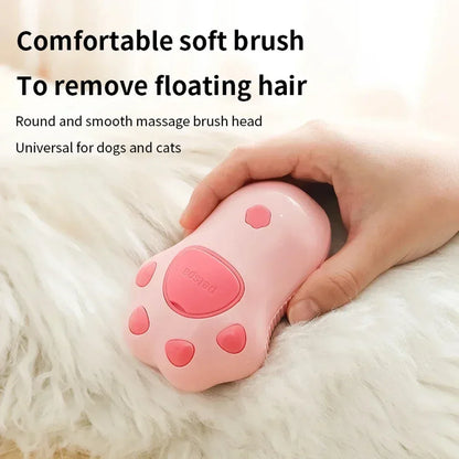 3-in-1 Electric Steam Pet Brush – Groom, Massage & De-Shed in One Easy Step!