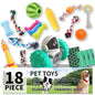 18-Piece Dog Toy Pack – Chew, Squeak, Food Dispensers & Interactive Toys