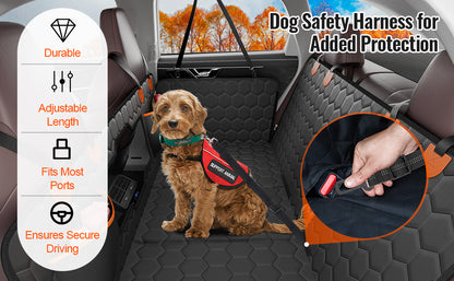 SucceBuy Back Seat Extender for Dogs – Heavy-Duty Dog Car Seat Cover Bed with Mesh Window, Waterproof Hammock, 350lbs Support, Storage Pocket – Travel Mat for All Dog Breeds