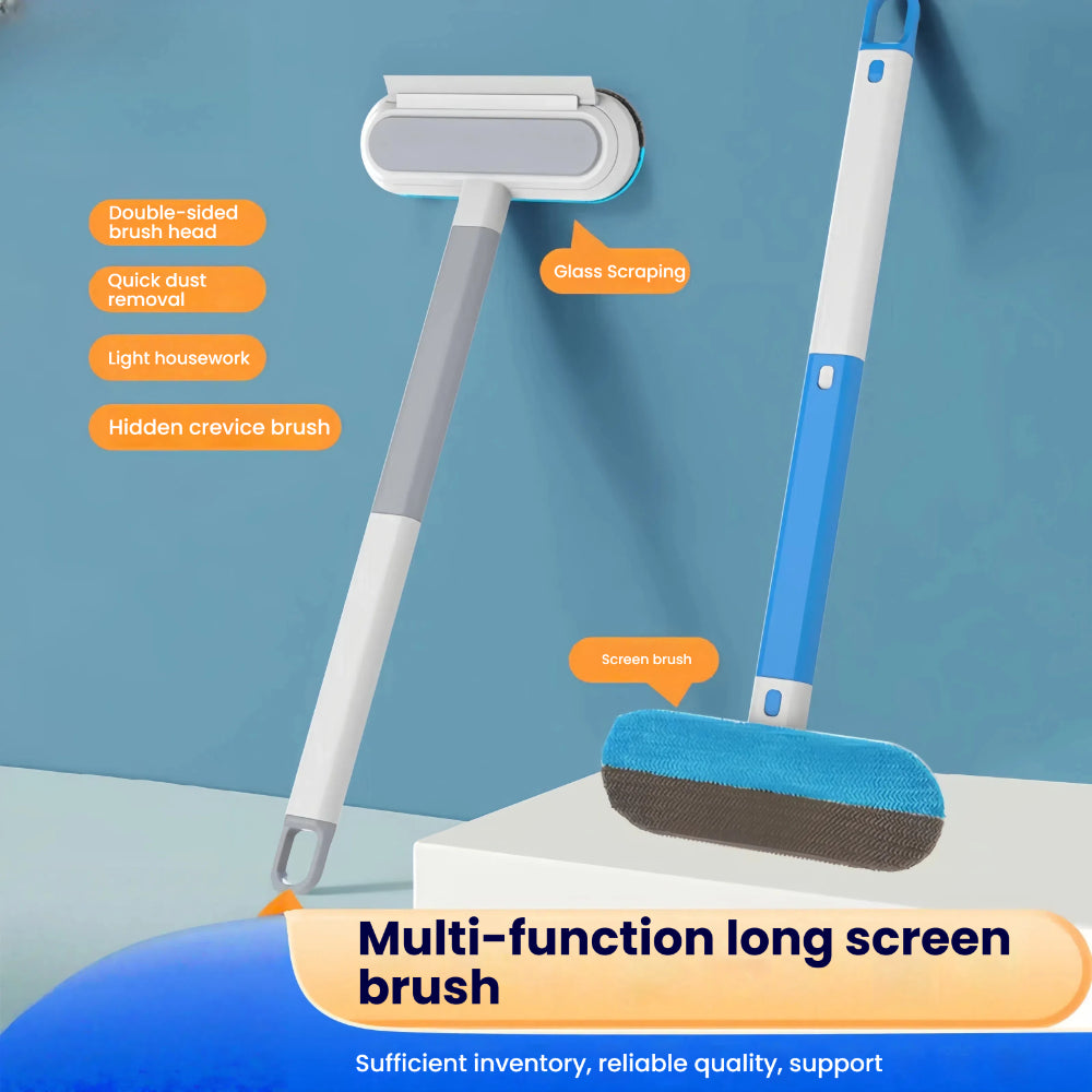 Long-Handle Deshedding Brush, Nylon Detangling Grooming Tool for Dogs & Cats